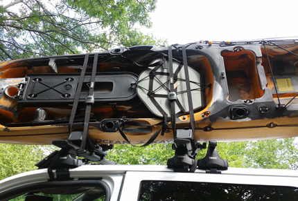 kayak on top of car