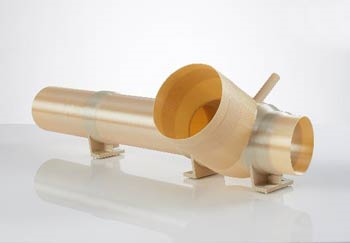 Several components in the Atlas V’s ducting system were 3D printed using a Stratasys FDM thermoplastic material that is optimized for aerospace applications. 