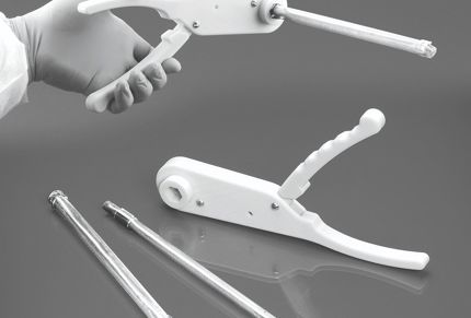 Ratchet prototype made from tough polycarbonate usingthe FDM process.