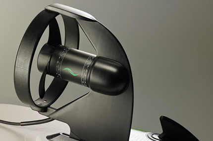 The original propeller design, shown above, relied on Fused Deposition Modeling (FDM) 3D printing and Laser Sintering with flexible and filled nylons for functional testing.