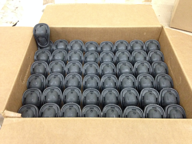 Solidify 3D printed a master part to create these silicon rubber molds for their automotive client