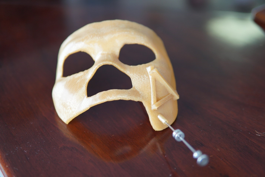 The 3D printed facial guide plate made using ULTEM™ 1010 resin