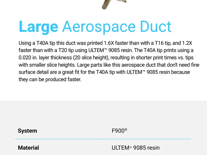 aero t40 dogleg duct