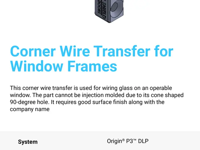 corner wire transfer