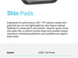 saf printed shin pads