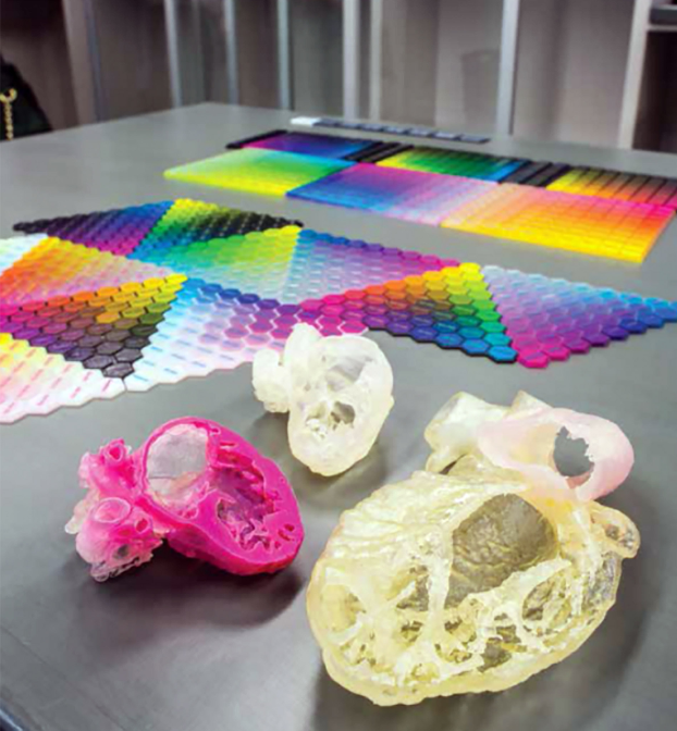 A key advantage of PolyJet is its ability to produce models
in multiple colors and materials.&nbsp;