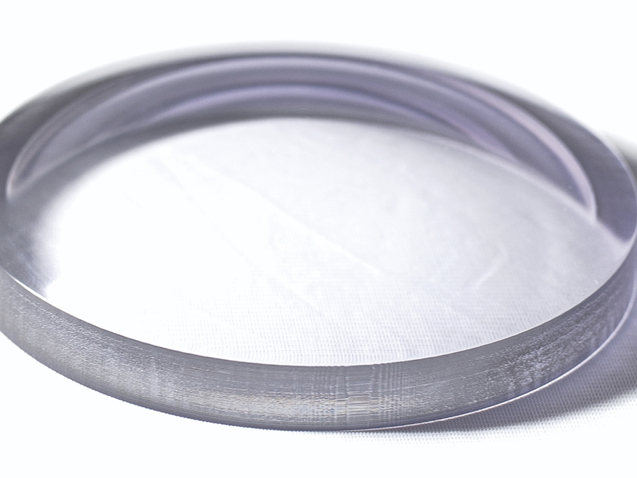 Nidek 3D prints prototype lenses using highly polished VeroClear material.