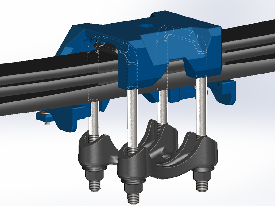 fixture rendering on leaf spring