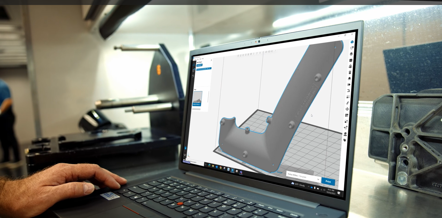 GrabCAD software display