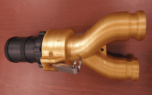 El nuevo diseño impreso en 3D en resina ULTEM™ 1010 resin solo costó 750 USD y se realizó en un día.