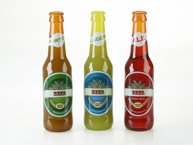 3D printed beer bottles