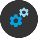 gears circle icon