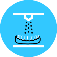 illustrated ink droplets on teeth
