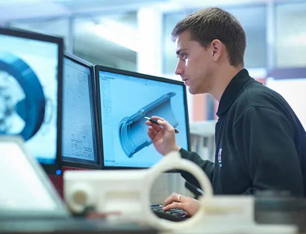 man working on 3d rendering