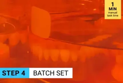 step 4 truedent batch set thermal treatment 1 min task time