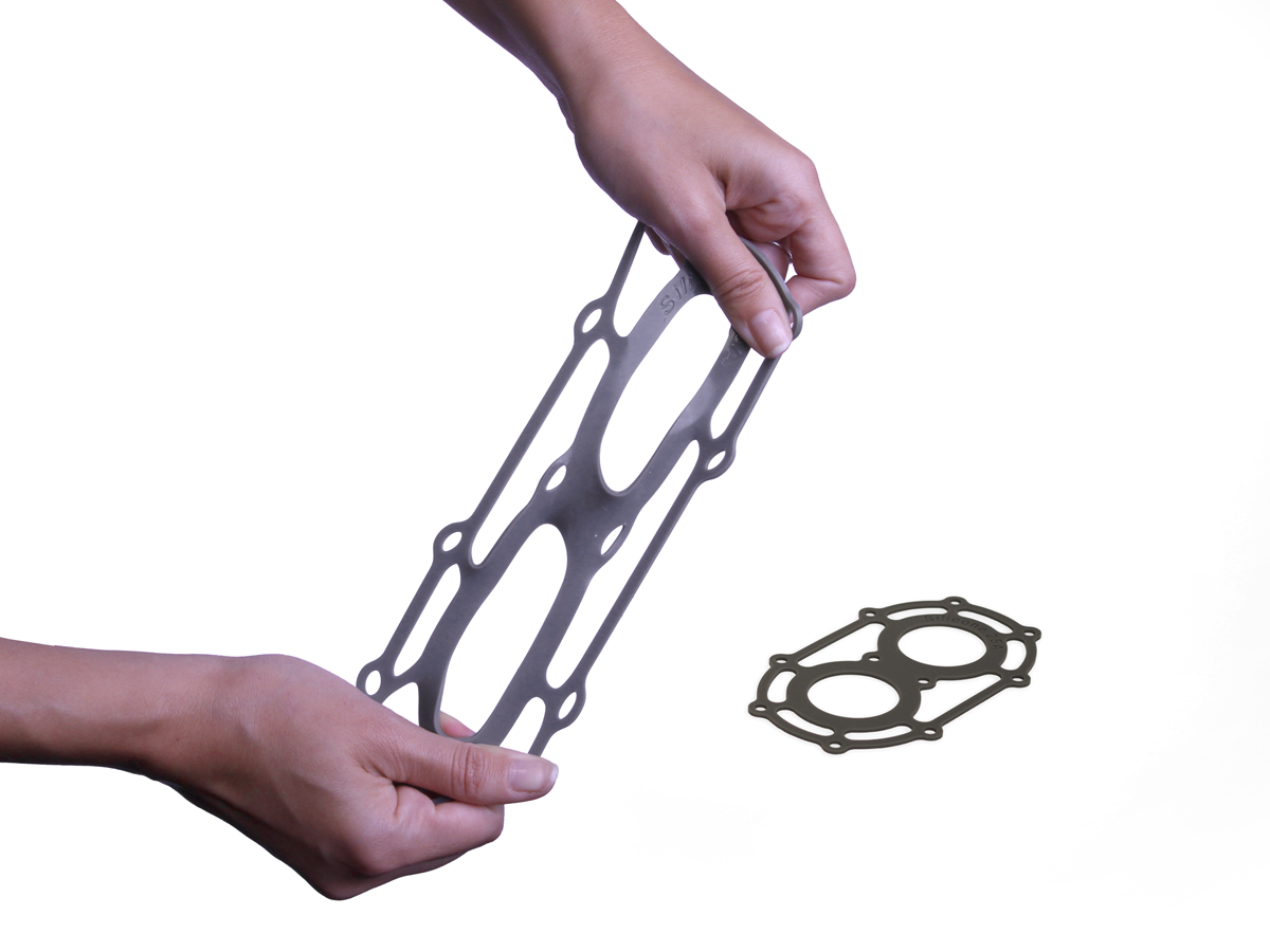 3D printed silicon stroke gasket by Stratasys P3 DLP techology