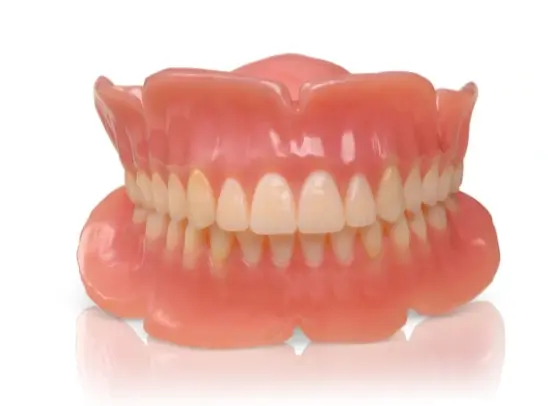 Stratasys TrueDent Denture with TrueVoxel advanced aesthetics.