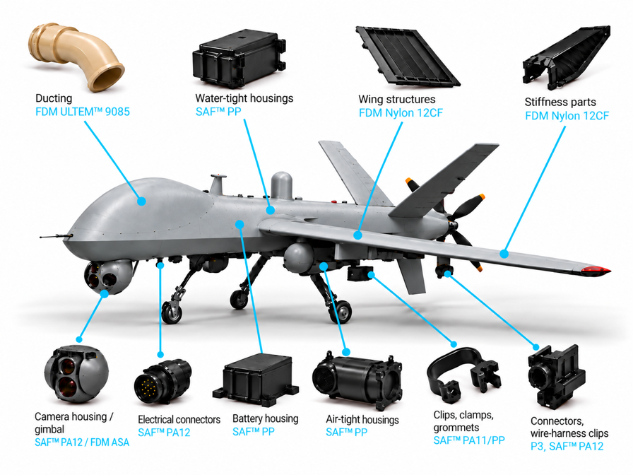 3D-printed aircraft components