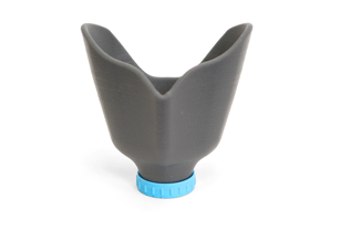 Silicone water filter 3D printed using Stratasys P3 silicone 3D printing material