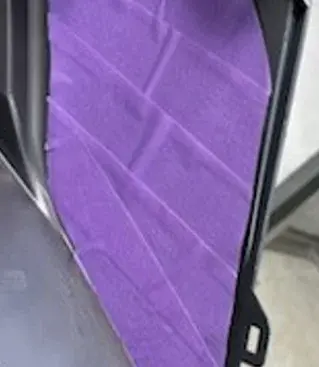 automotive 3d printed masking insert with purple tape