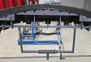 automotive bumper on paint line with 3d printed masking tool