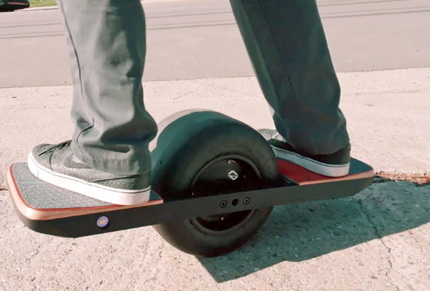 Functional testing the carbon fiber nylon side rails on the Onewheel.