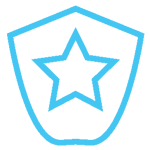 Secure blue icon