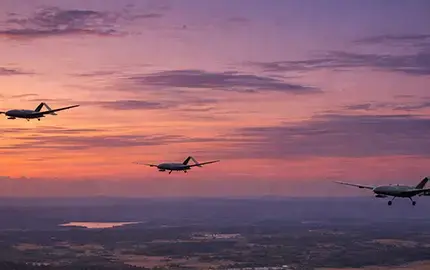 Drones at dusk