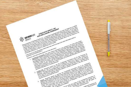 NDA Template for Stratasys Direct