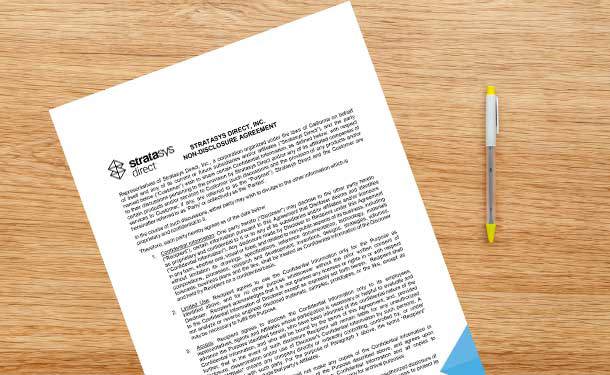 NDA Template for Stratasys Direct