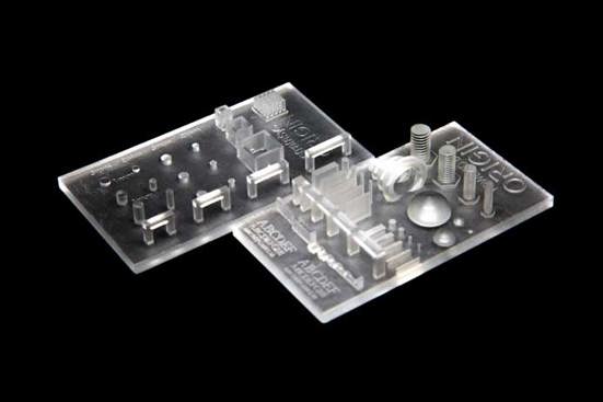 Loctite MED 412 Clear fine details displayed on 3D Printed Part