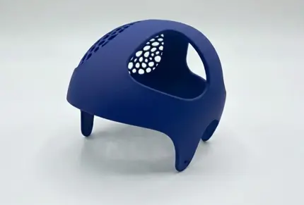 MJF PA12-W Dyed Blue Baby Helmet 3D Printed Medical Wearable