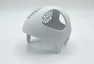 White baby helmet medical wearable from 3d printed MJF PA12-W