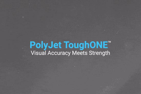 Snap-fit clip prototype printed in ToughONE PolyJet resin, demonstrating flexibility and repeated use durability.