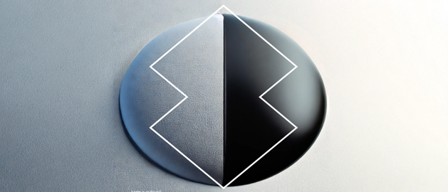 Example of the 3D printed object that has vapor smoothing finishing on one side and the other side standard finish