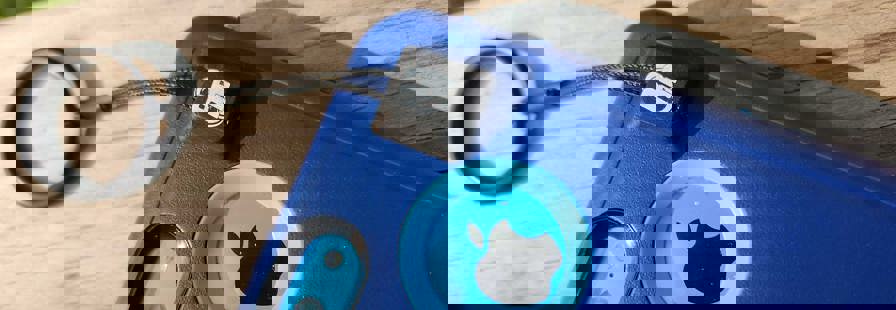 Omnicorp 3D printed retention ring phone accessory on iPhone