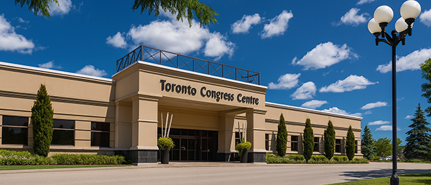 Image of Toronto Congress Centre where ADM 2025 will take place with Stratasys Direct in attendance.