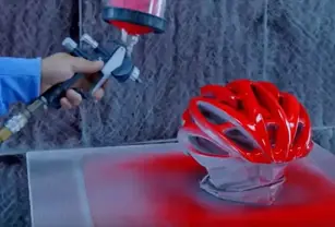 Stratasys Direct painting bike helmet for customer
