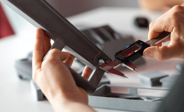 Accuracy spot check prior to inspection of SAF 3d printed part Stratasys Direct