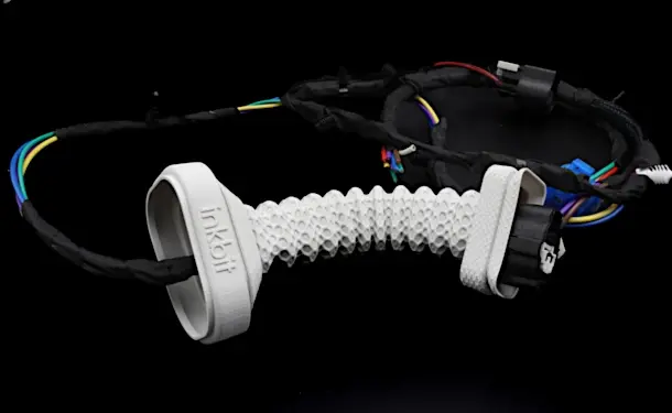 TEPU 50A VCJ 3D Printed wire sheath Inkbit | Stratasys Direct