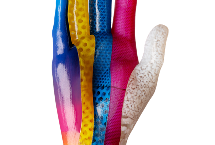 Anatomical hand model 3D printed using Stratasys Digital Anatomy Creator software